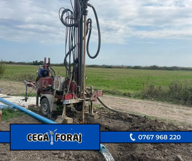 Foraj pentru irigații pe teren agricol